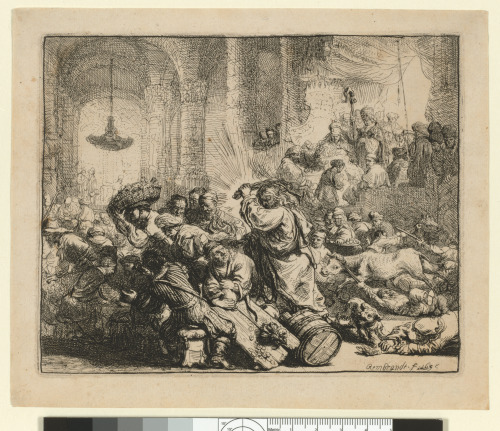 CHRIST DRIVING THE MONEY CHANGERS FROM THE TEMPLE