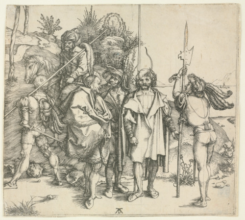 Five Soldiers and a Mounted Turk