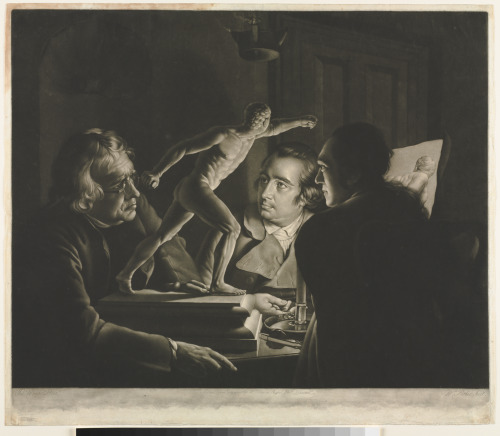 THREE PERSONS VIEWING THE GLADIATOR BY CANDLELIGHT