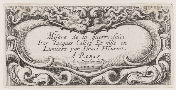 FRONTISPIECE FOR THE SERIES "THE SMALL MISERIES OF WAR"