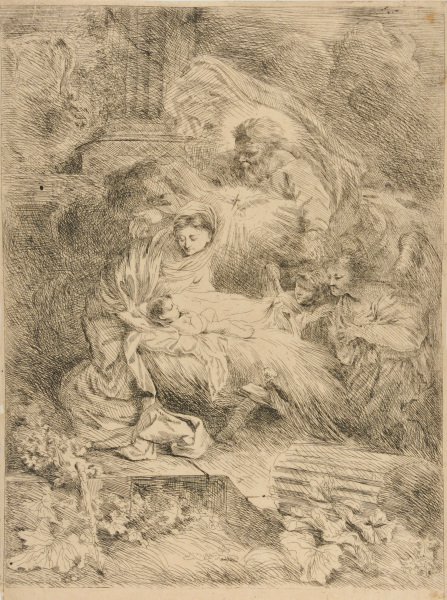 God the Father Looking at His New-Born Son