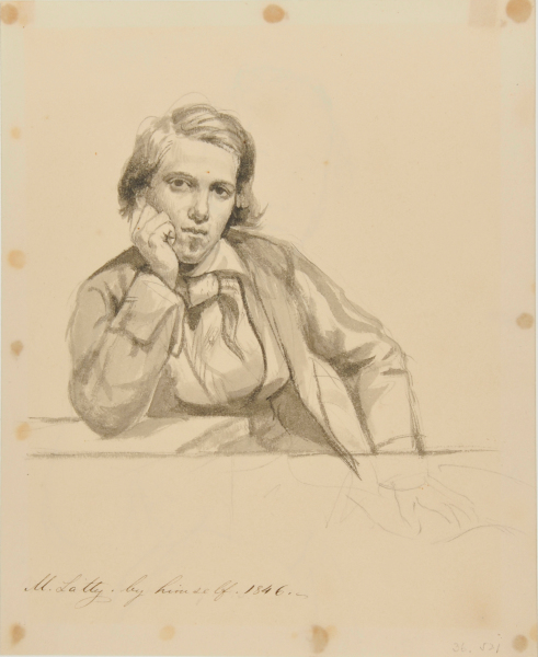 M. LATTY BY HIMSELF (RECTO); UNFINISHED STUDY OF STANDING MAN (VERSO)