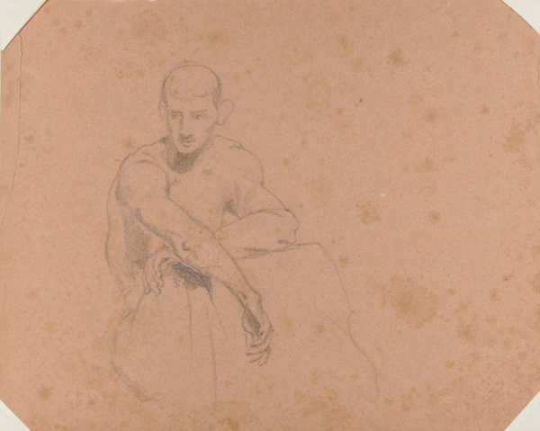 Figure Study of a Young Man, Seated