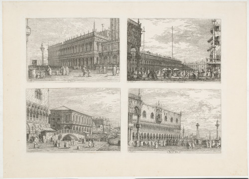 La ‘libreria’ V.; La piera del bando Venise; La preson V.; Les procuratie nioue e S Ziminian V.