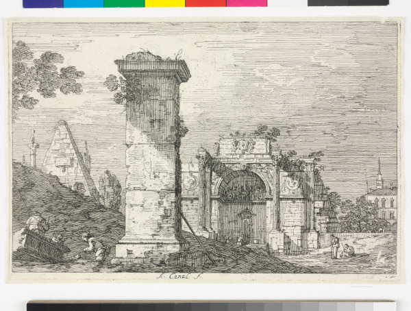 LANDSCAPE WITH RUINED MONUMENTS