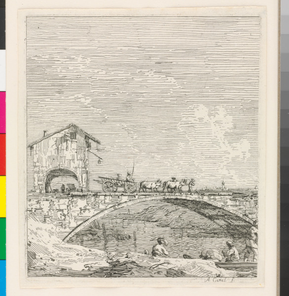 THE WAGON PASSING OVER A BRIDGE