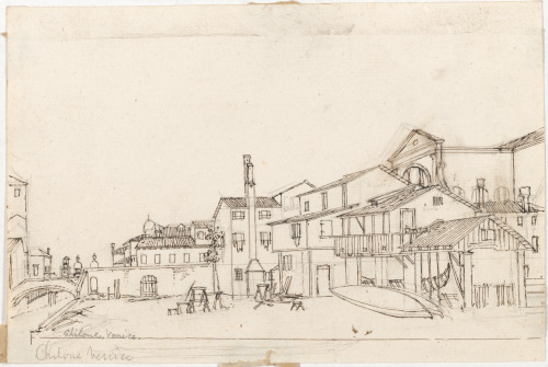 Courtyard Workshop (unfinished sketch on verso)