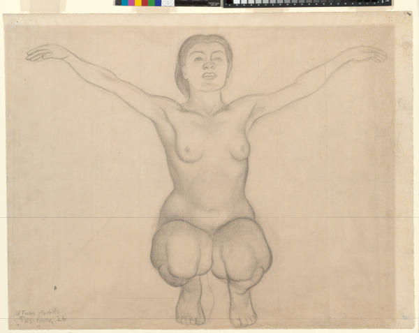 STUDY FOR THE "SUBTERRANEAN FORCES" MURAL AT THE NATIONAL SCHOOL OF AGRONOMY (ESCUELA NACIONAL DE AGRICULTURA, NOW THE UNIVERSIDAD AUTÓNOMA) IN CHAPINGO, MEXICO