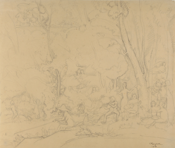 AU BORD DE L'EAU. DRAWING FOR BMA 1931.47.9B; BMA ALSO OWNS PLATE