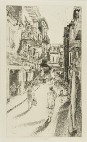 Alley with Duckseller in Sunlight