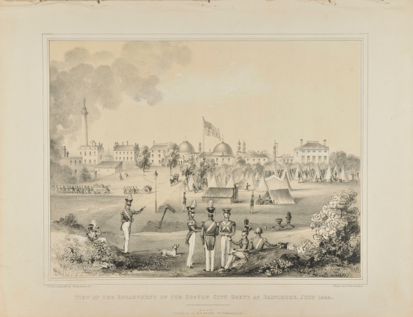 View of the Encampment of the Boston City Greys at Baltimore, July 1844