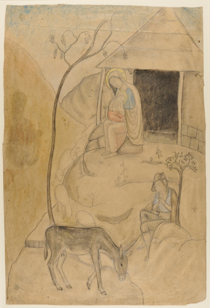 MADONNA AND CHILD IN A LANDSCAPE WITH A SHEPHERD