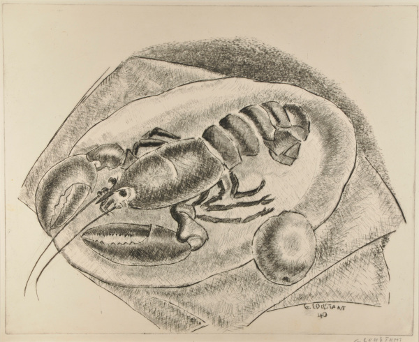 Lobster and Lemon on a Plate