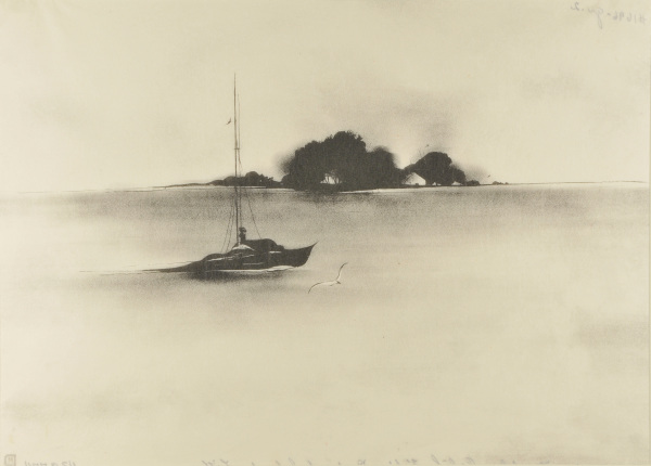 Fishing Boat and Island