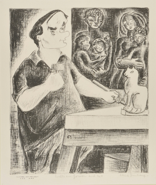 William Zorach and Cat