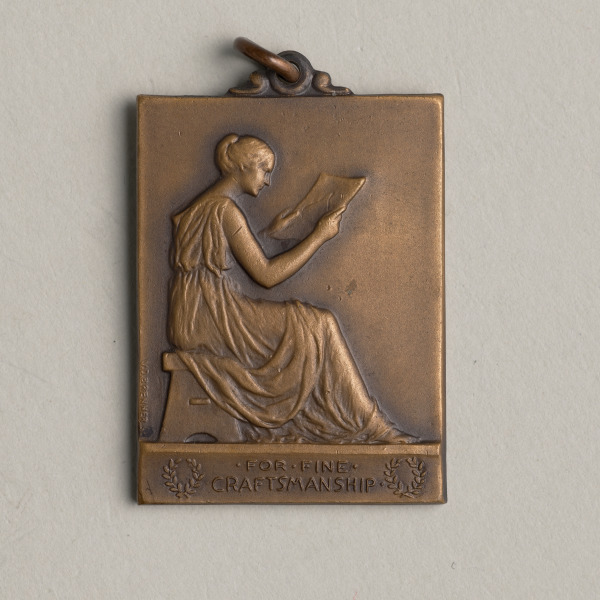 "SCHOOL ART LEAGUE FOR FINE CRAFTSMANSHIP" PLAQUETTE