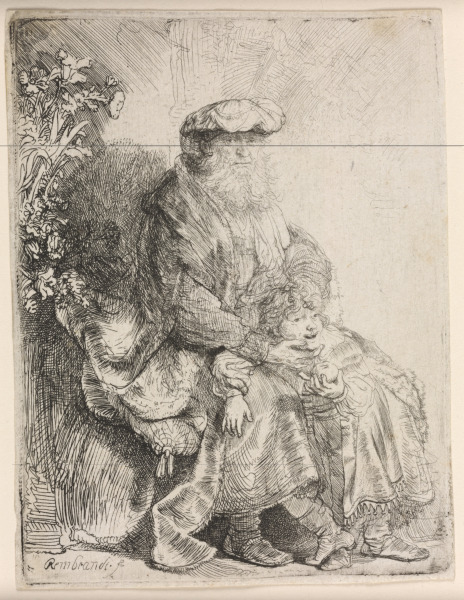 ABRAHAM CARESSING ISAAC