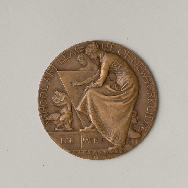 "SCHOOL ART LEAGUE OF NEW YORK MERIT AWARD" MEDAL