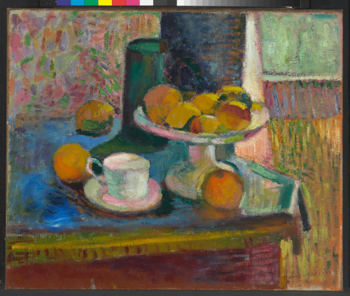 STILL LIFE, COMPOTE, APPLES, AND ORANGES