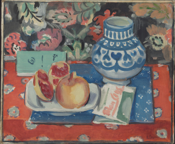 STILL LIFE WITH FRUIT AND CHINESE VASE