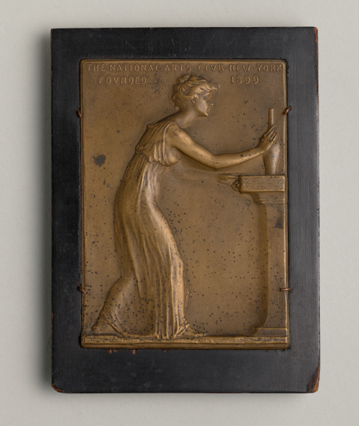 "THE NATIONAL ARTS CLUB, NEW YORK" PLAQUETTE