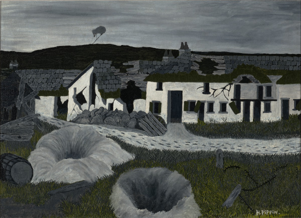 SHELL HOLES AND OBSERVATION BALLOON, CHAMPAGNE SECTOR