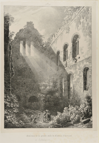 ENTERIEUR DE LA GRANDE SALLE DU CHATEAU D'HARCOURT, LILLEBONNE