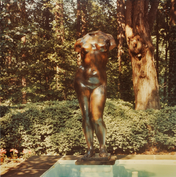 MAILLOL, STUDY FOR "SUMMER." PHOTOGRAPH TAKEN IN THE WURTZBURGER SCULPTURE GARDEN (ORIGINAL SITE, TIMBERLANE)