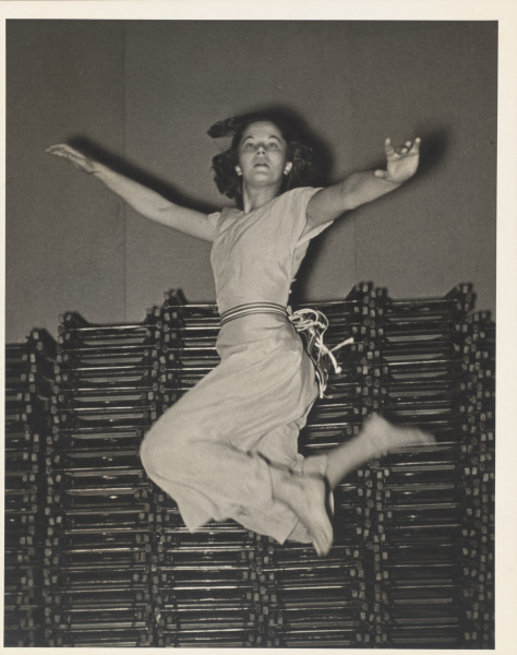 SPIRITED LEAP AT BALLET REHERARSAL - BENNINGTON COLLEGE