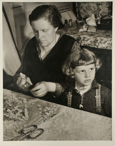 WOMAN AND CHILD. PUBLISHED IN 'NORTH OF THE DANUBE,' 1939