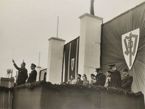 CZECHOSLOVAKIAN FASCIST HENLEIN SPEAKS TO THE PEOPLE. [PUBLISHED IN 'NORTH OF THE DANUBE,' 1939?]