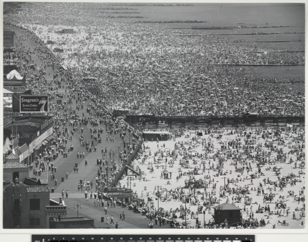 SUNDAY AT CONEY ISLAND BEACH, NEW YORK