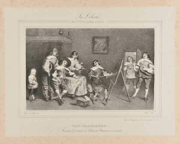 VAN-GRAESBEKE, PAINTING THE PORTRAIT OF ADRIEN BOUWER, HIS MASTER