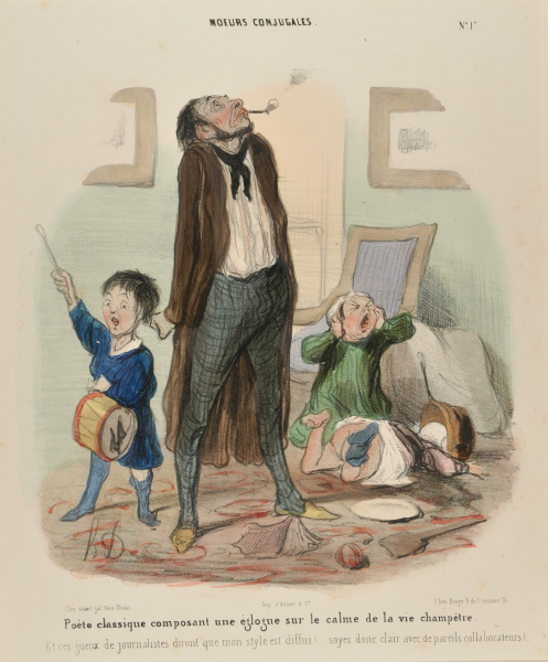 A CLASSICAL POET COMPOSING AN ECLOGUE ABOUT THE QUIET PASTORAL LIFE... "AND THESE WRETCHED JOURNALISTS WILL SAY THAT MY STYLE IS VAGUE. HOW ON EARTH CAN YOU BE CLEAR WITH SUCH COLLABORATORS?!"