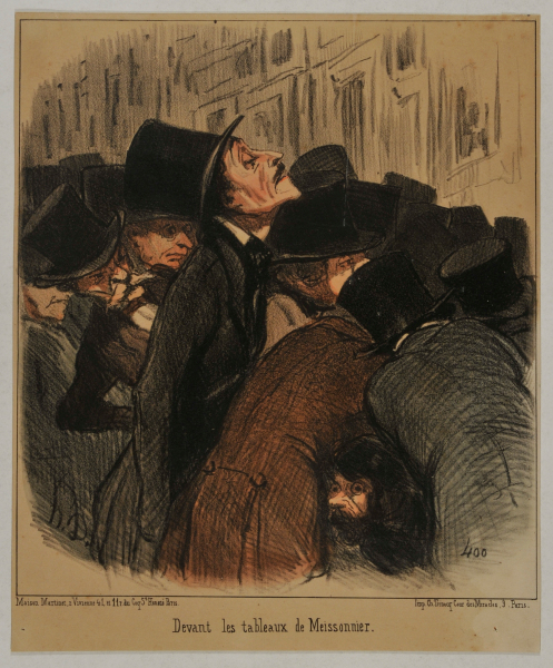 Devant les tableaux de Meissonnier