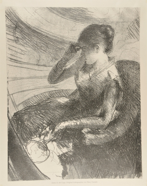 WOMAN SEATED IN A LOGE