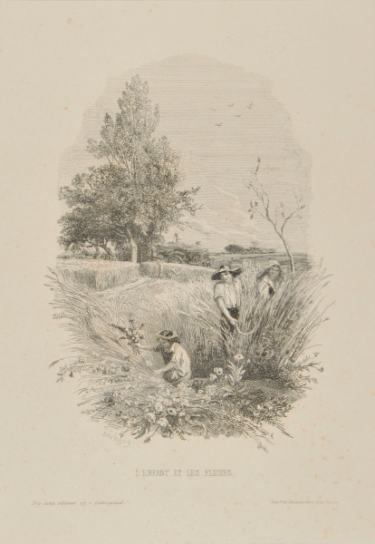 THE CHILD AND FLOWERS