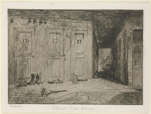 INTERIOR OF AN INN (THE CORRIDOR OF AN INN)
