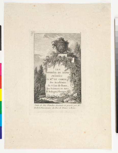 Plate 1 from the series “Les Soirées de Rome”