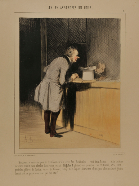 SIR, I WOULD LIKE TO SUBSCRIBE FOR THE EARTH QUAKE AT BATIGNOLLES...