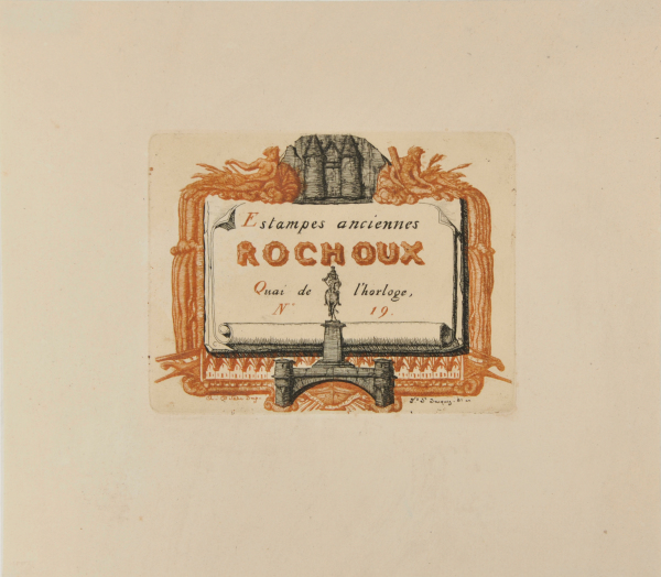 ADDRESS CARD OF THE PRINTSELLER ROCHOUX