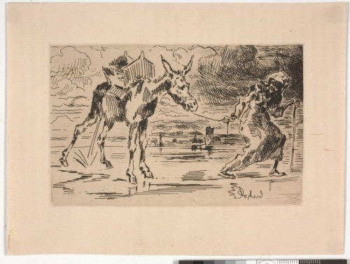 DONKEY AND OLD WOMAN