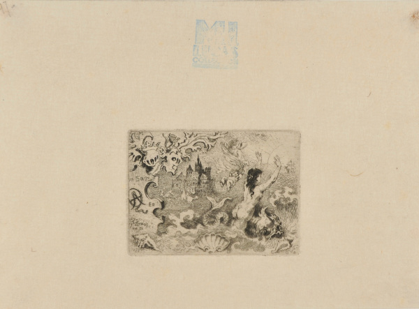 SECOND VIGNETTE FROM THE BOOK "JACQUES CAZOTTE, LE DIABLE AMOUREUX (PARIS: QUANTIN, 1878)"