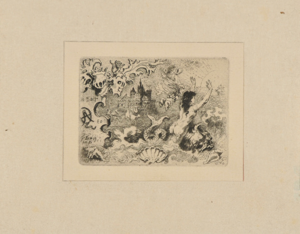 SECOND VIGNETTE FROM THE BOOK "JACQUES CAZOTTE, LE DIABLE AMOUREUX (PARIS: QUANTIN, 1878)"