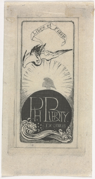 BOOKPLATE OF PHILIPPE BURTY
