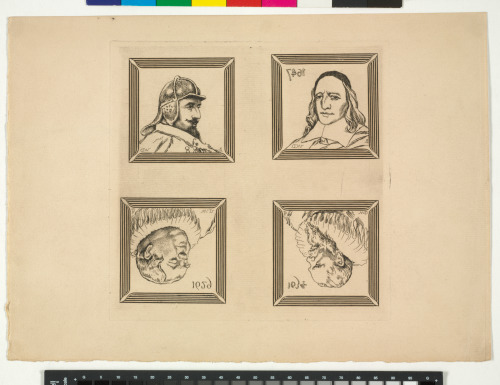 FOUR BUSTS OF MEN IN FRAMES