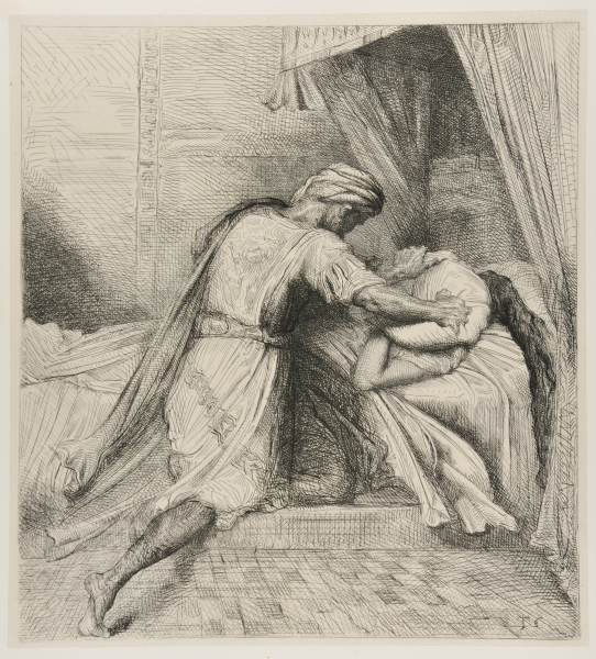 HE SMOTHERS HER (ACT V, SCENE II) FROM "OTHELLO"