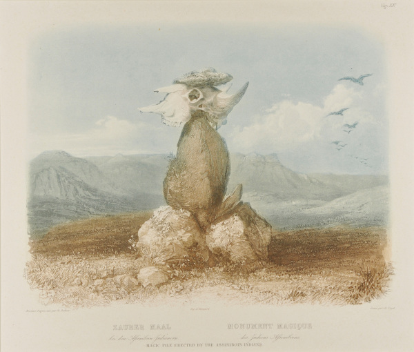 MAGIC PILE ERECTED BY THE ASSINIBOIN INDIANS