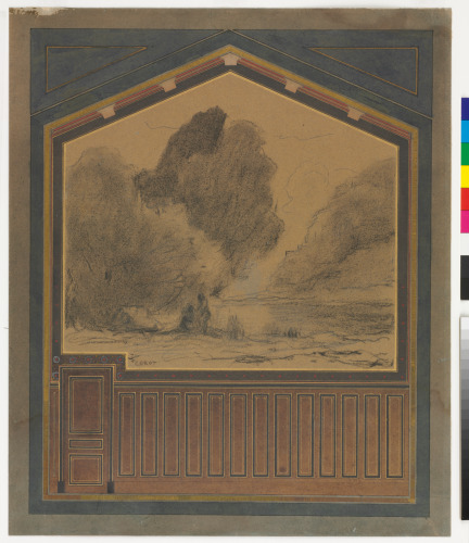 STUDY FOR WALL DECORATION IN DAUBIGNY'S STUDIO (FIREPLACE WALL)