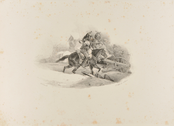 CUIRASSIERS CHARGING AN ARTILLERY BATTERY